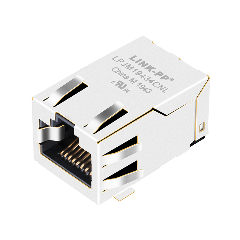 Tab up 1 Port Shielded 2.5G Base-t SMT Female RJ45 Jack Connector Without Led