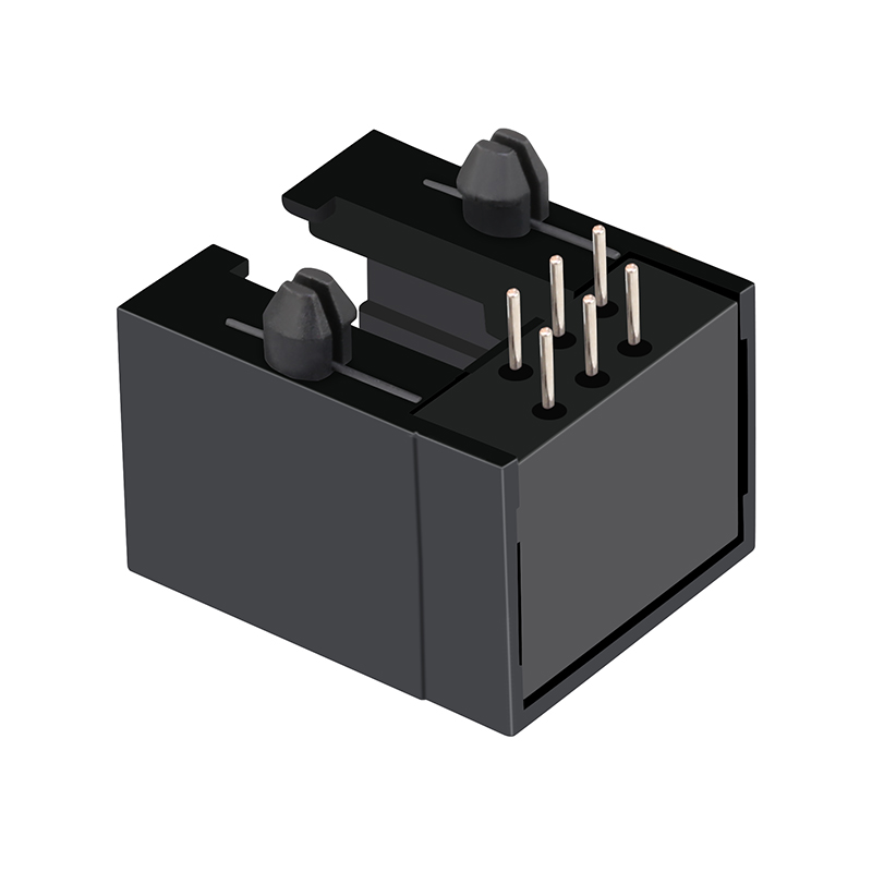TS6P6C-PCB-U Unshielded Tab Down Without LEDs 1X1 Port RJ45 Modular Jack