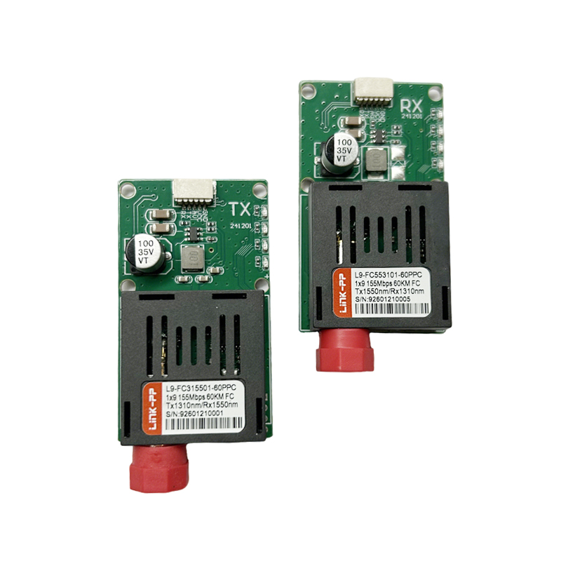 Single Mode 155M BiDi 1550nm-Tx/1310nm-Rx FC SMF 60km Air/Ground TTL 1x9 Optical Transceiver Module