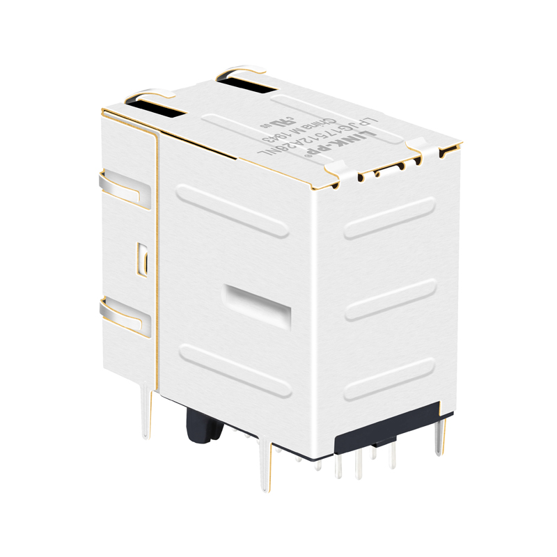 RM3-1Q6A9V1Q 0843-2B1T-33-F RU8612112DPG 2X1 Port Shielded RJ45 Connector with LEDs
