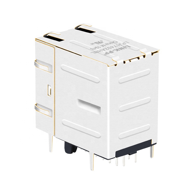 71F-1202GYDZ2NL 2*1 Port RJ 45 Ethernet RJ45 Socket Connector
