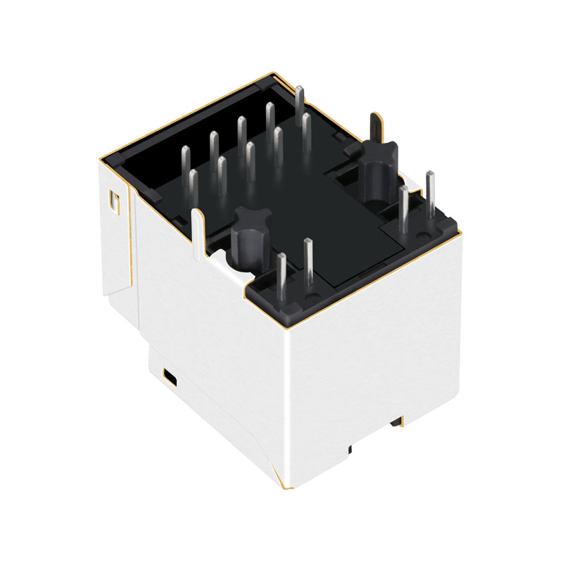 MIC66611-5171T-LF3 7499210123 Vertical Top Entry 10/100 Base-t Ethernet Poe+ Magnetic RJ45 Connector