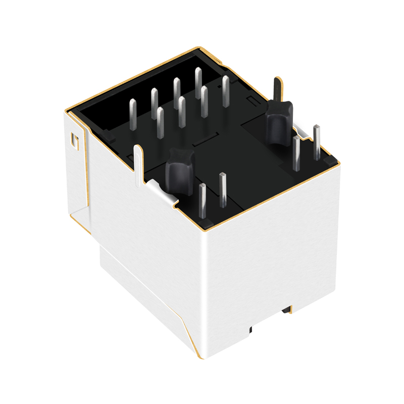 HR951180AE LMJ2138814S0L1T1C SI-46020-F 100 Base-T with LEDs Magnetic RJ45 Connector
