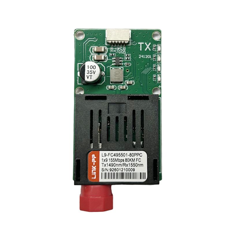Single Mode 155M BiDi 1490nm-Tx/1550nm-Rx FC SMF 80km Air/Ground TTL 1x9 Optical Transceiver Module