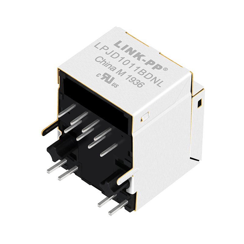 HFJV1-2450-L12RL HFJV1-2450-L21RL SI-46004-F 10/100 Base-T Vertical PoE RJ45 Female Jack