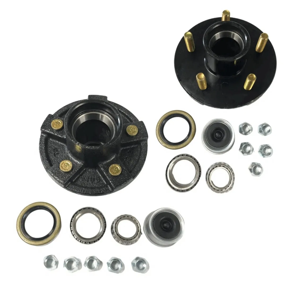 Aftermarket Heavy Duty Brake Drum Kit Including Mounting Hardware and Preinstalled Wheel Studs for Convenience