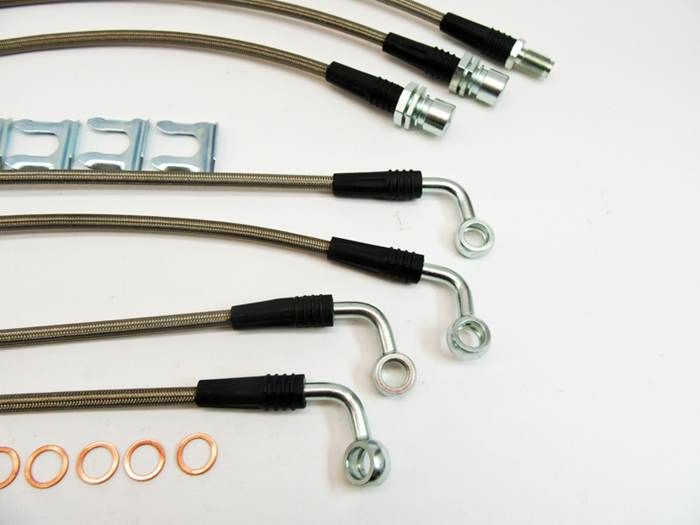 High Quality DOT Approved Extended Stainless Steel Braided Brake Hose Line Kit for Toyo Ta Land Cruiser 76 78 79 300 Series ABS Front R Disc Brake Conversions