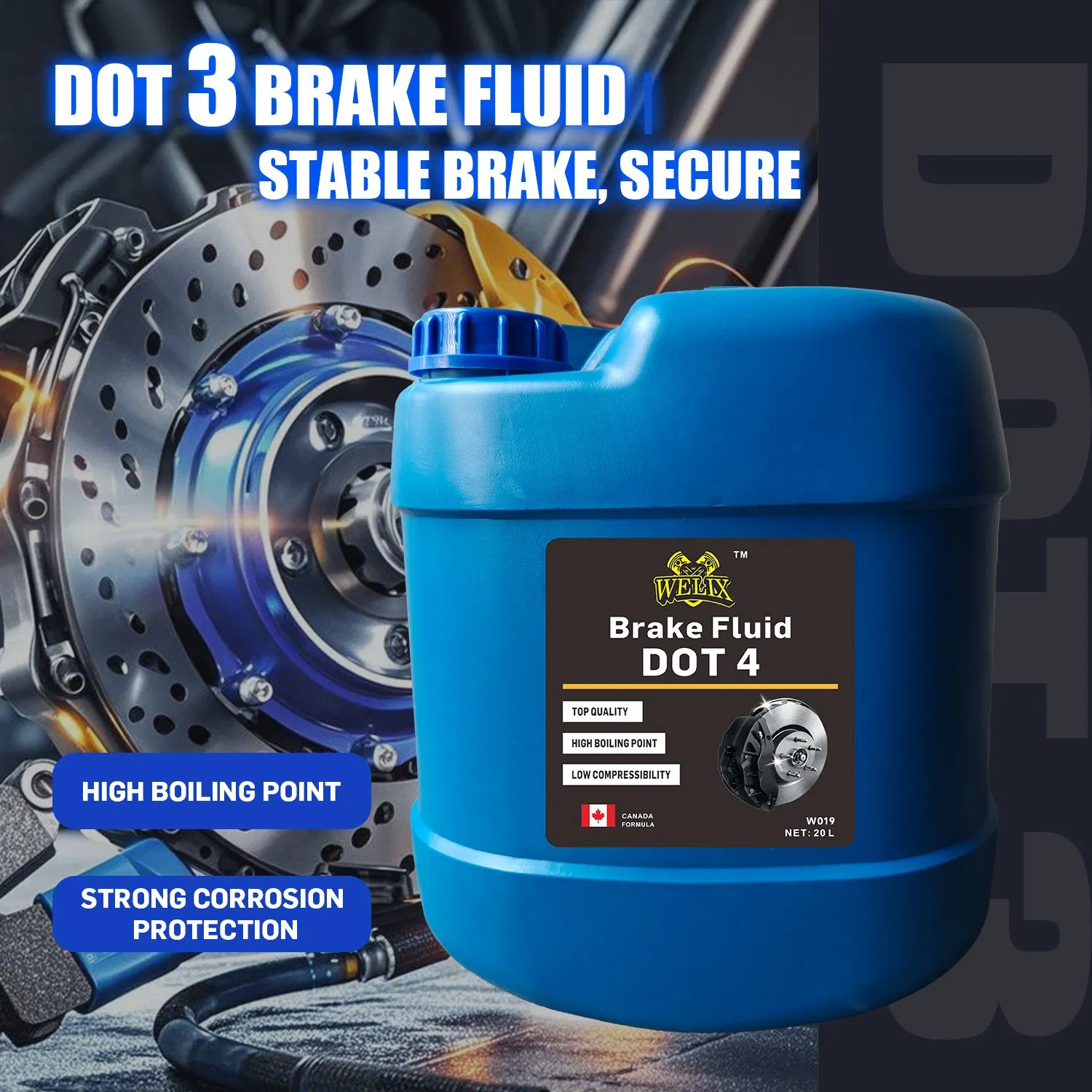 20L High Performance Clutch Fluid DOT4 Brake Fluid Car Lubricant Oil