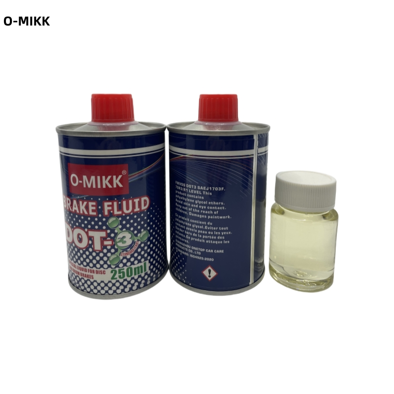 DOT3 Brake Fluid 250ml Iron Bottle High Boiling Point for Vehicles OEM