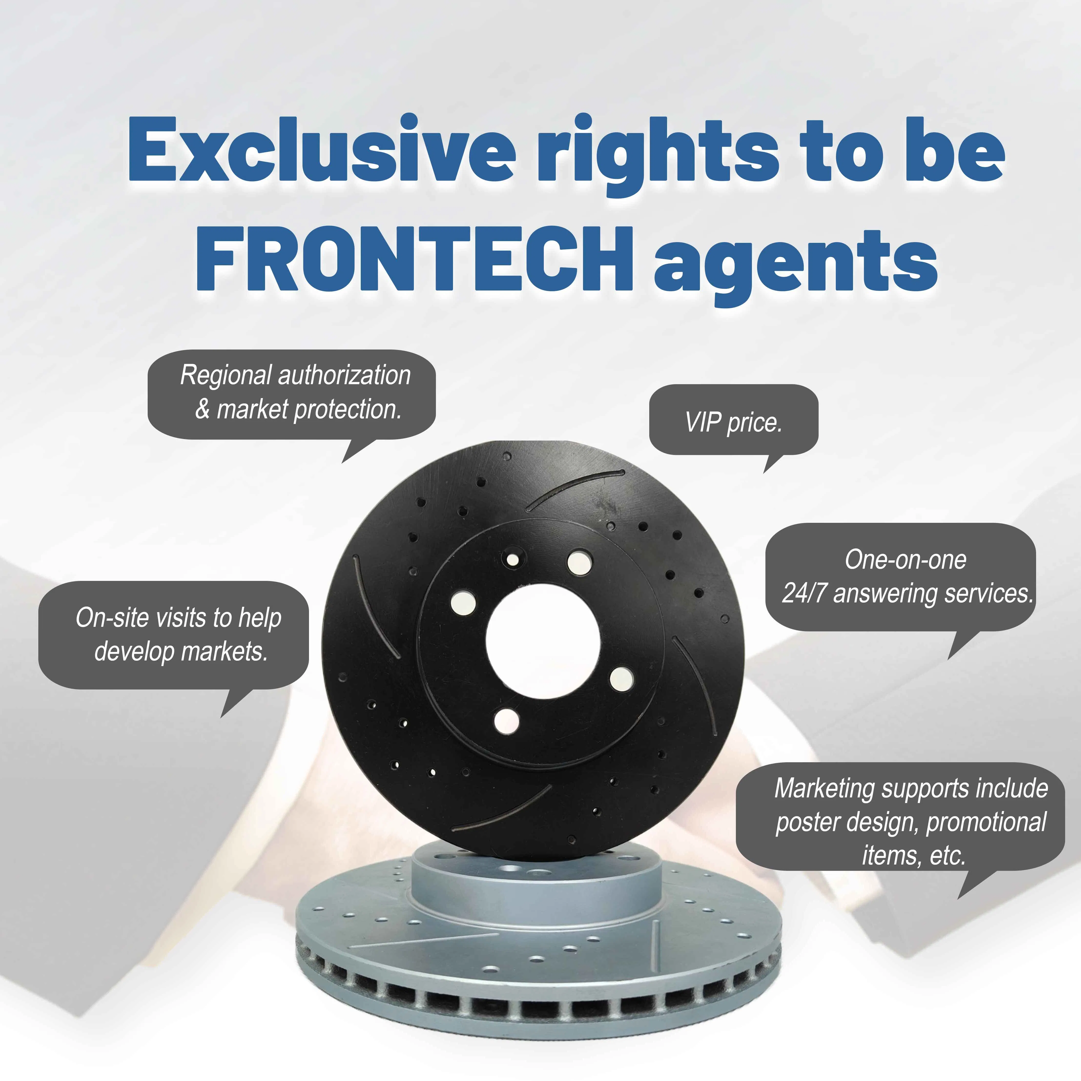 Frontech China Car Brake Disc Rotor European Car for Porsche Mercedes Benz Best Original Quality Wholesale Supplier Pad Kit-Front Disc Brake for Hyundai I40/IX3