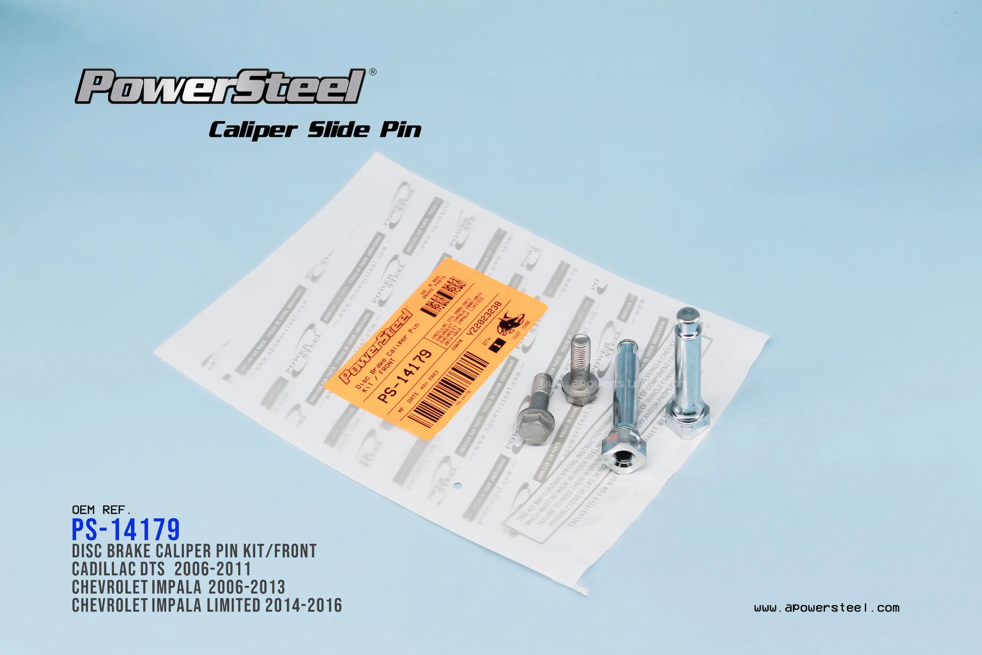 Disc Brake Caliper Pin-Guide Pin Front Fit Chevy Impala, Buick Lacross 2006-2013 14179