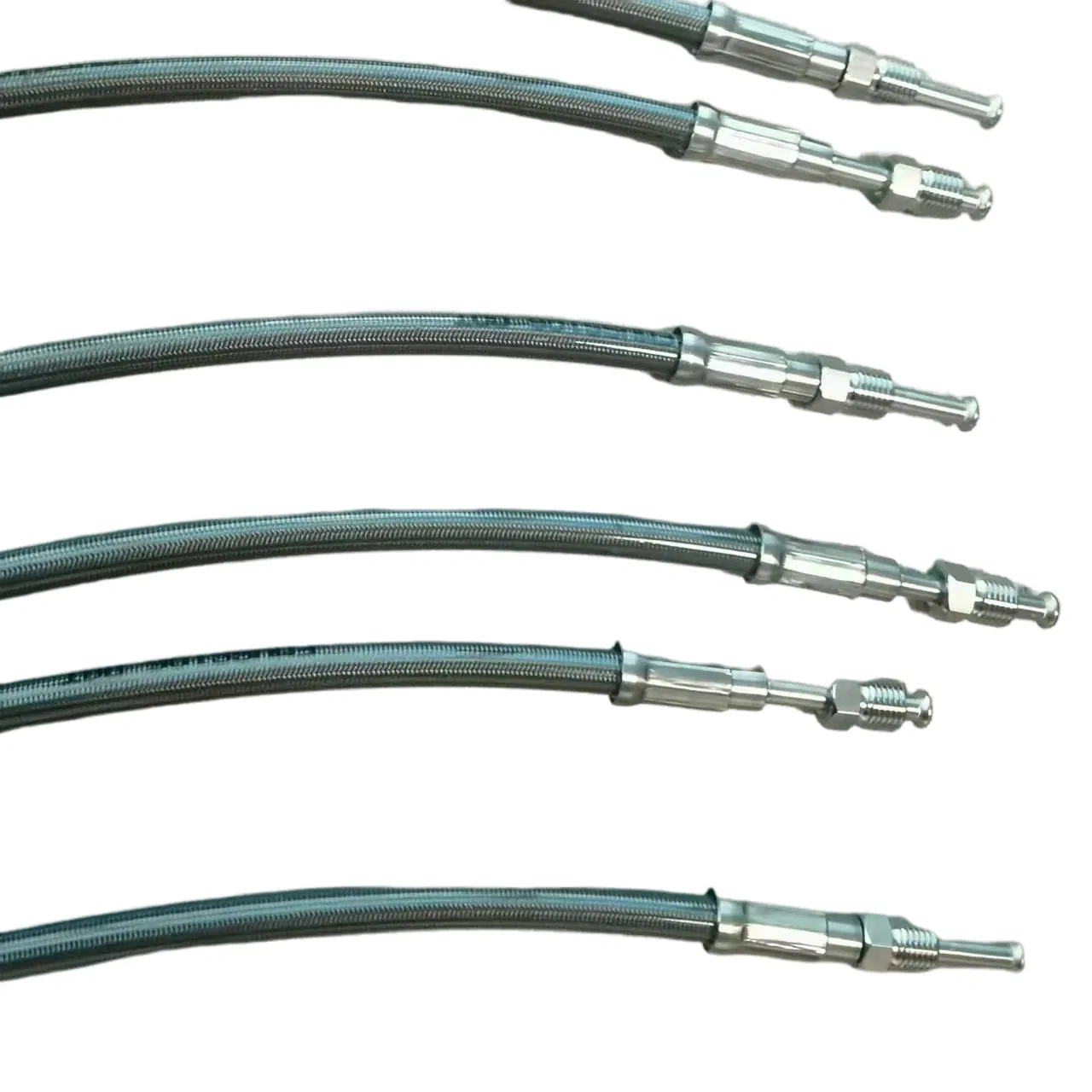 DOT-Certified PTFE Brake Hose 1/8 SAE J1401 Stainless Steel 304 Wire Braided Hydraulic Line for Auto/Motorcycle/Trailer