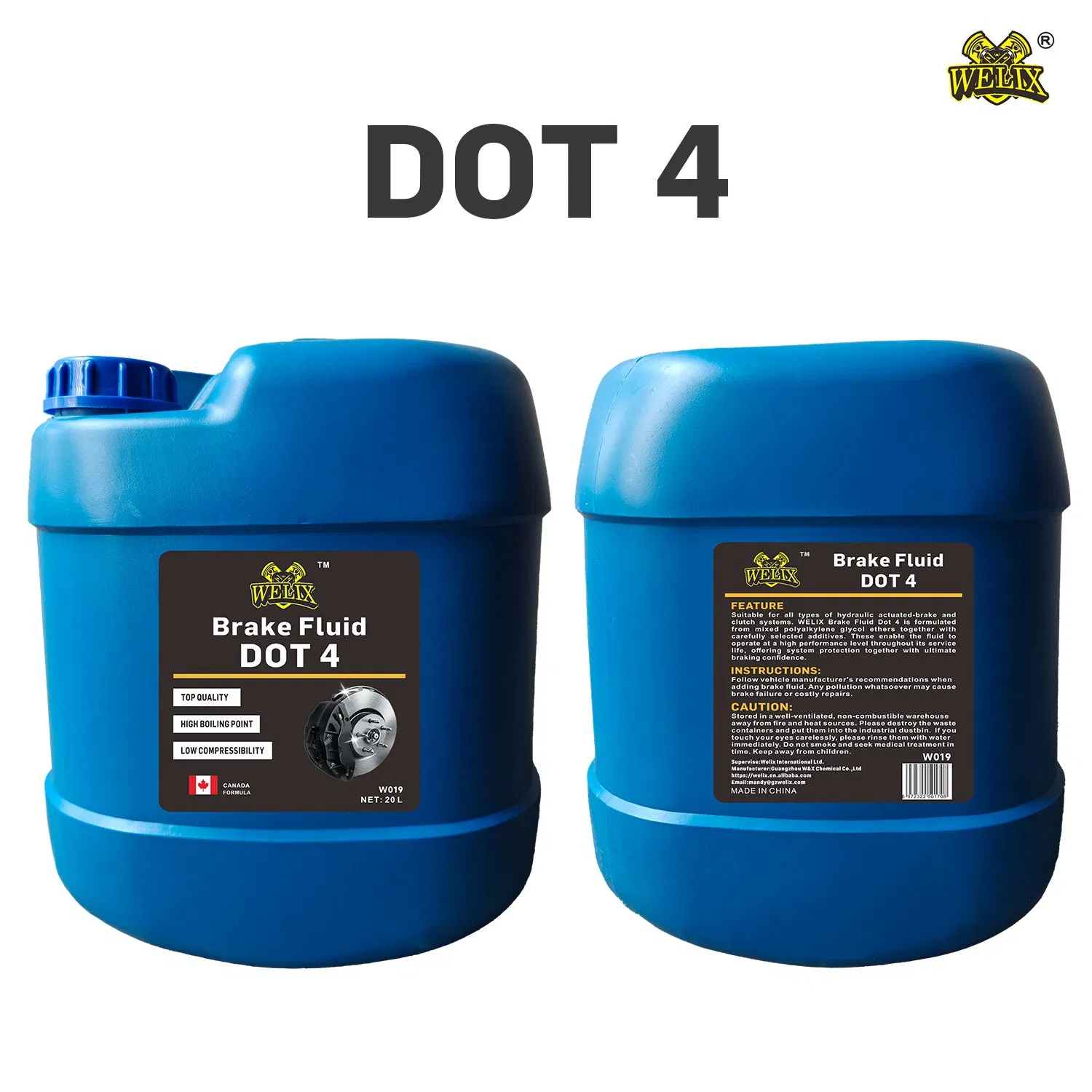 20L High Performance Clutch Fluid DOT4 Brake Fluid Car Lubricant Oil