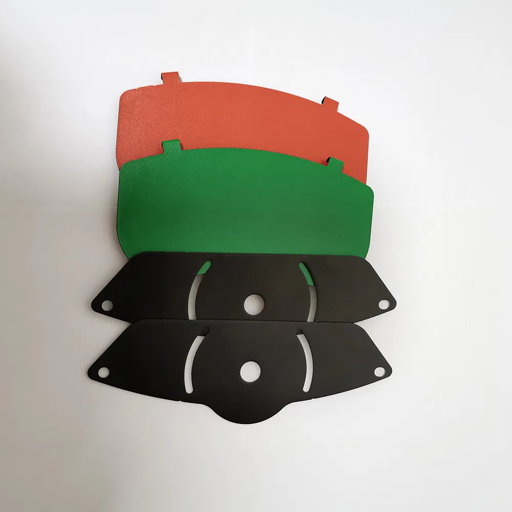 China Brake Factory 3m Glue Steel Rubber Anti-Noise Shim for Break Pad Components