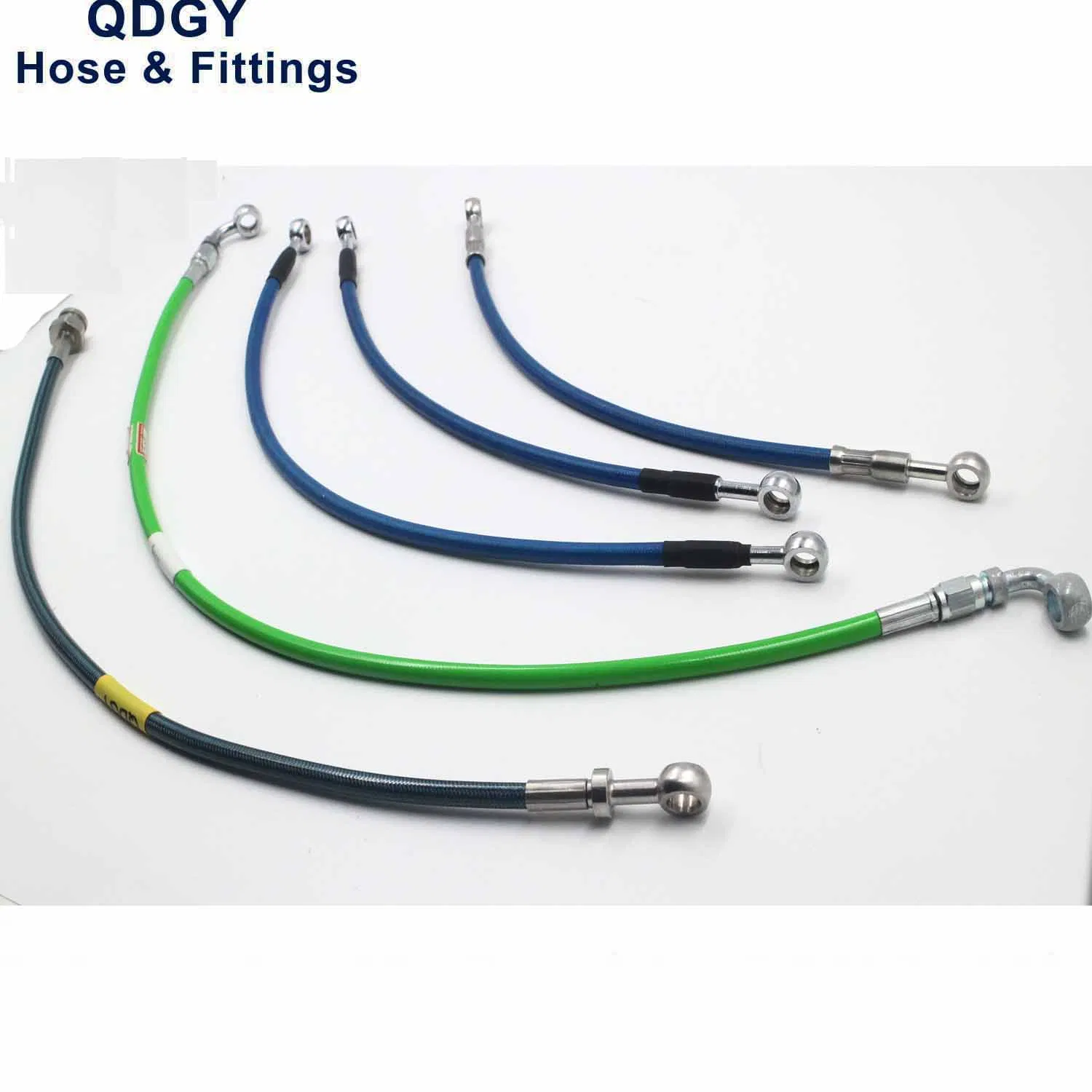 High Performance Motorcycle Custom Built Length Stainless Steel Braided Steel DOT Approved Street off Road Racing Brake Line Hoses