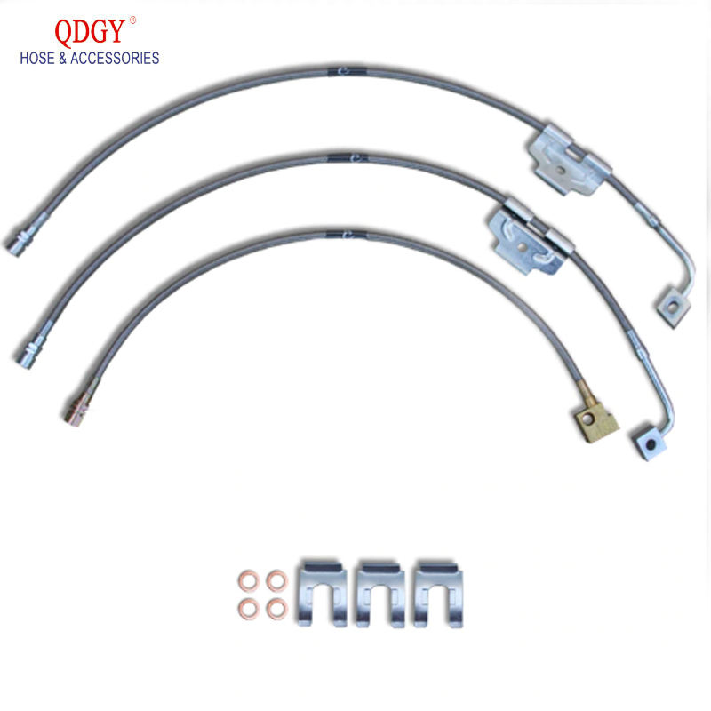 Tusk Front UTV Standard Length Black -Fits: Polaris Ranger Rzr XP 1000 2014-2019 Tefl on PTFE Stainless Steel Braided Brake Cable Hose Pipe Assembly Line