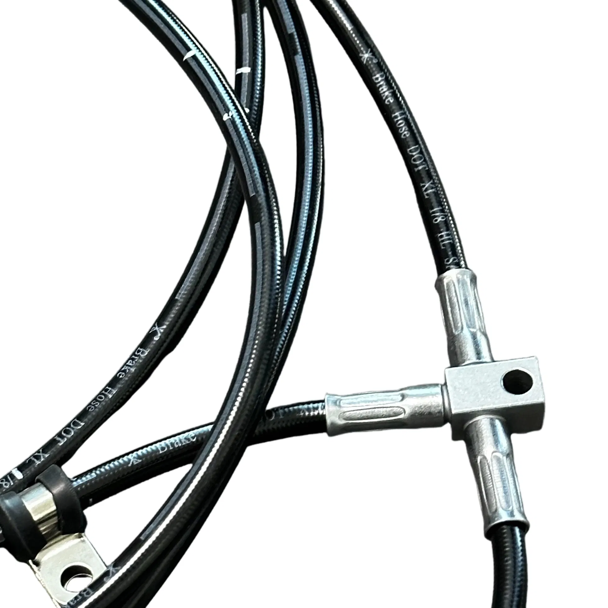 Wear Resistant and Durable Motorcycle Hydraulic Brake Hose Stainless Steel Braided Hose High-Pressure Oil Pipe Brake Line Customizable Length
