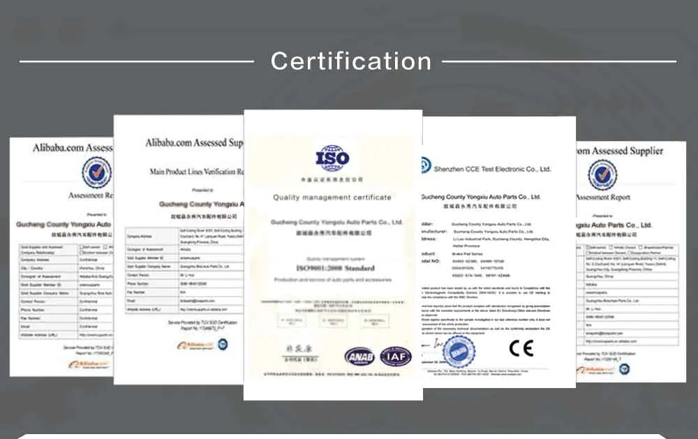 Certificates