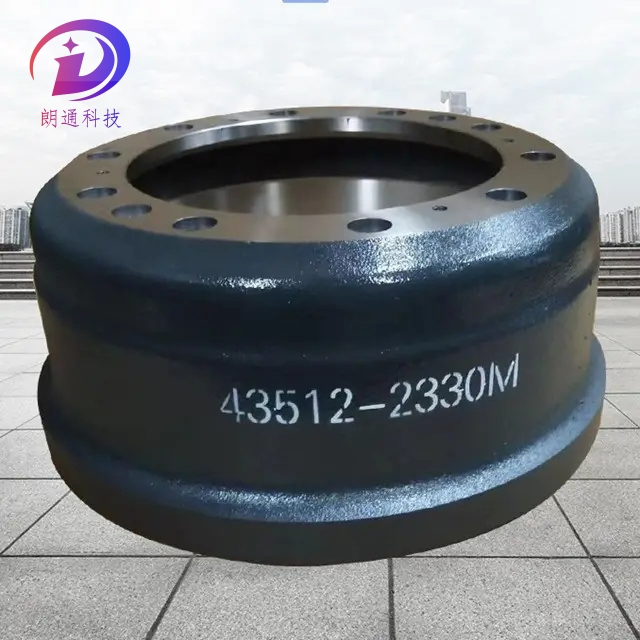 High Quality Ht250 Material Cast Iron Brake Drum for Shacman Truck OEM 43512-1023 43512-1193 43512-2240 43512-2230 43512-3331 43512-4690