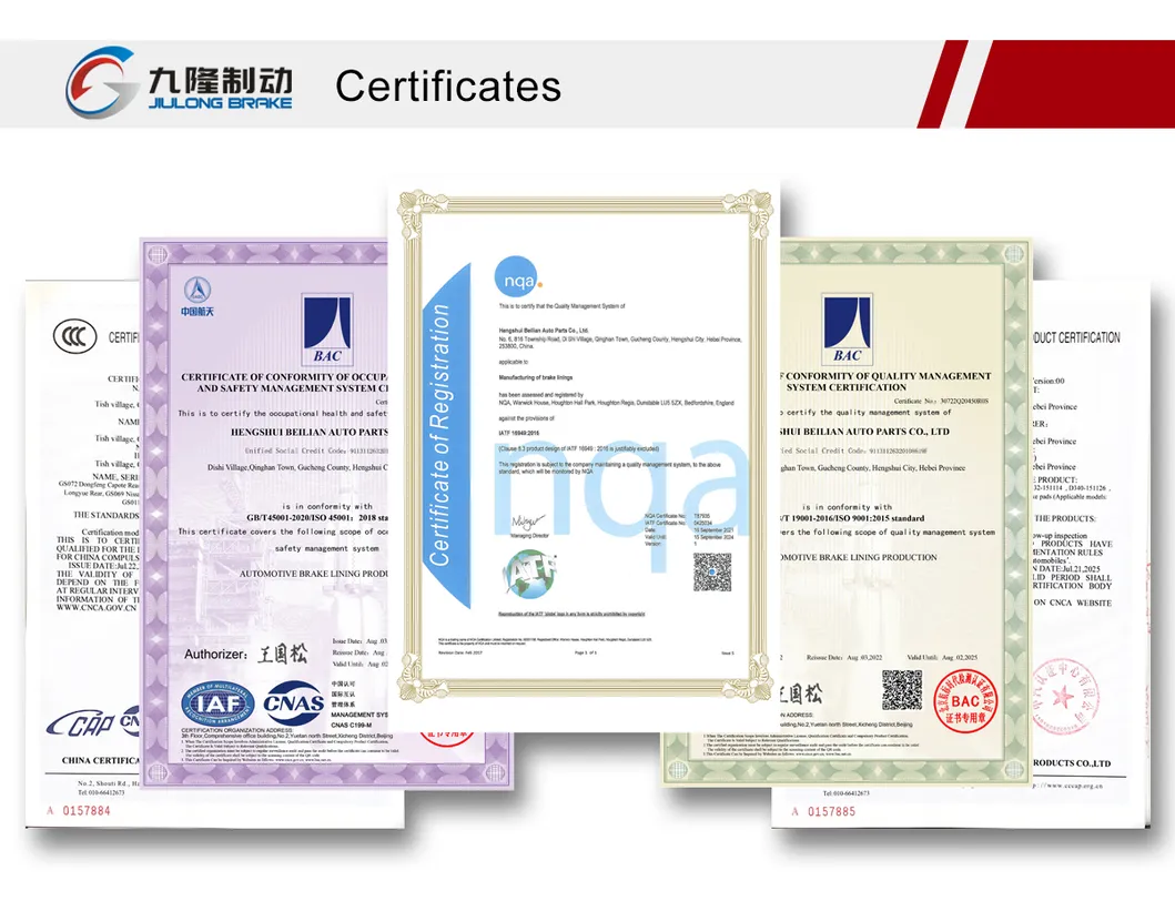 Quality Certifications