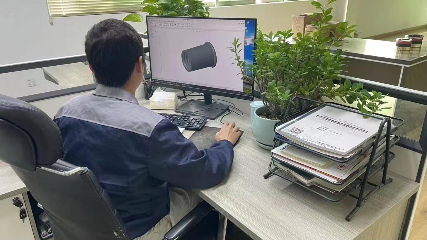 Research and development team at Zizel Auto engineering center developing new brake components