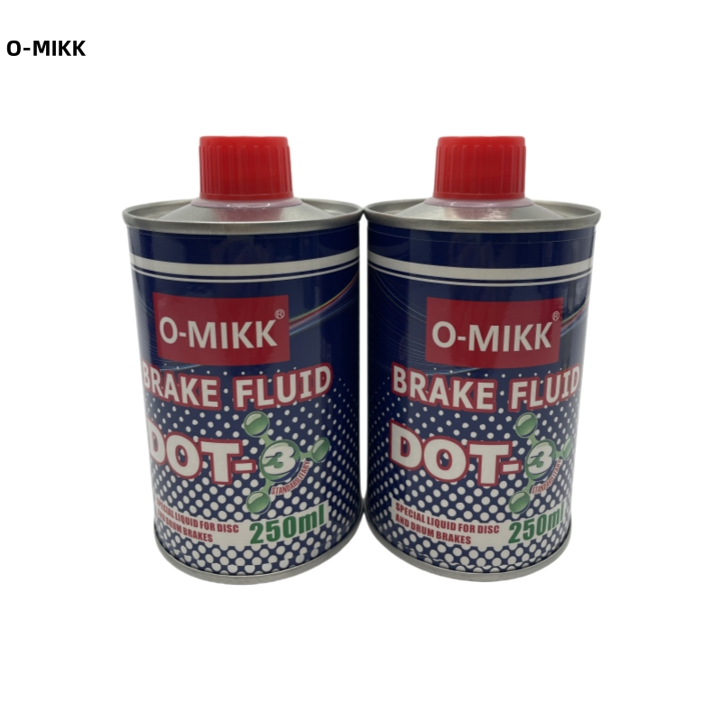 DOT3 Brake Fluid 250ml Iron Bottle High Boiling Point for Vehicles OEM