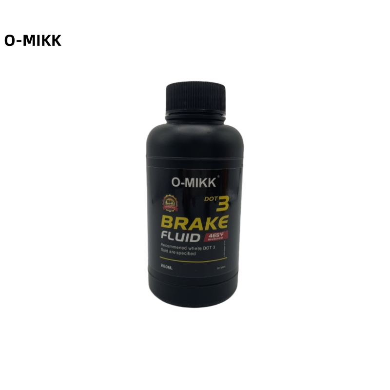 Brake Fluid DOT3 Factory Brake Fluid DOT3 Anti Corrosion Lubricant Oil in 200ml Yellow Plastic Bottle