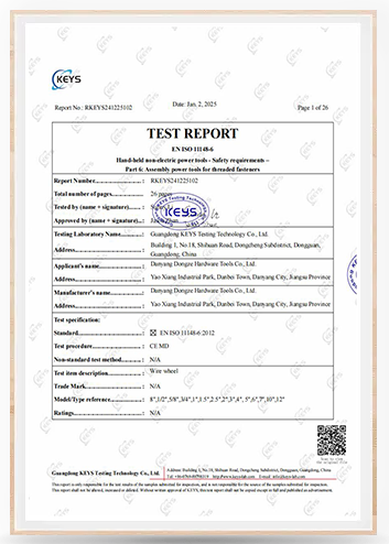 Dongze drill bits ISO quality management system certificate